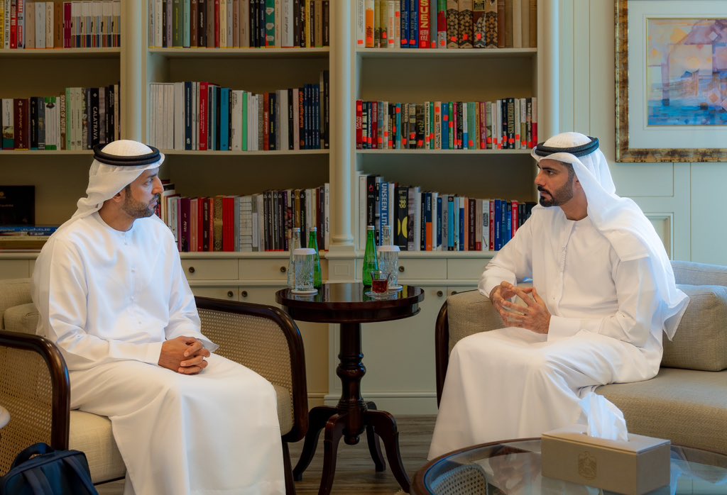 Salem bin Khalid Al Qassimi hands over the Ministry of Youth to Sultan Al Neyadi